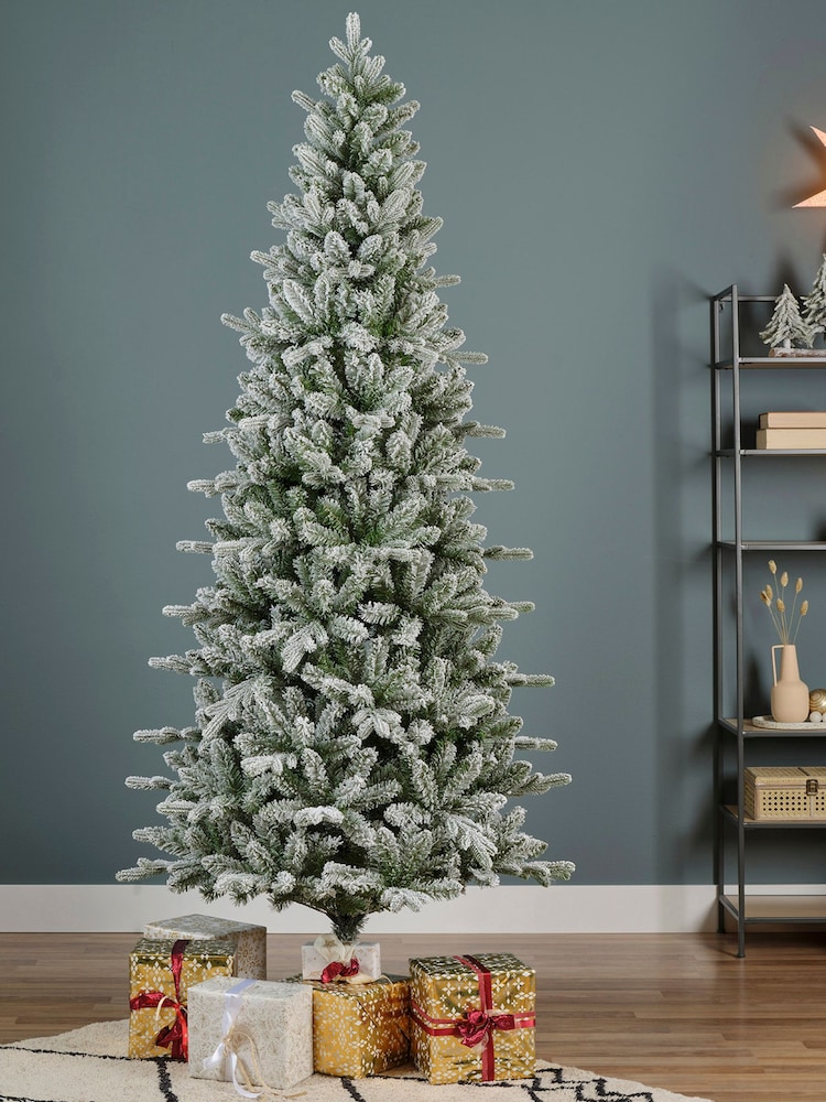 Everlands Green Slim 7ft Killington Fir Frosted Christmas Tree - Image 1 of 6