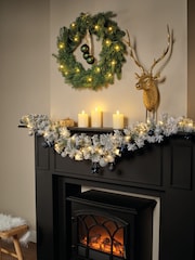 Everlands Green Imperial 180cm Pre Lit LED Decorated Christmas Garland - Image 1 of 2