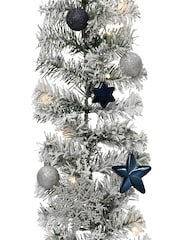 Everlands Green Imperial 180cm Pre Lit LED Decorated Christmas Garland - Image 2 of 2