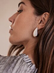 Mint Velvet Silver Tone Teardrop Earrings - Image 4 of 4