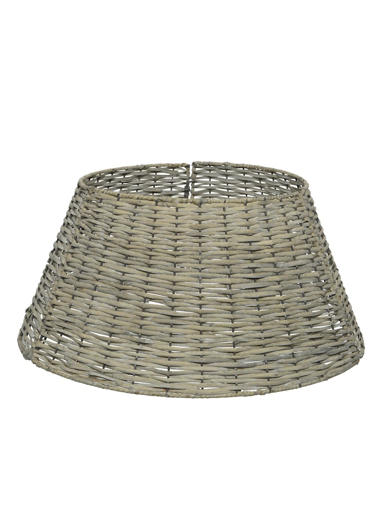 Decoris Brown Collapsible Wicker Christmas Tree Skirt - Image 2 of 4
