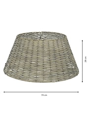 Decoris Brown Collapsible Wicker Christmas Tree Skirt - Image 4 of 4