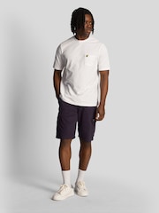 Lyle & Scott Purple 100% Cotton Wembley Cargo Shorts - Image 2 of 4