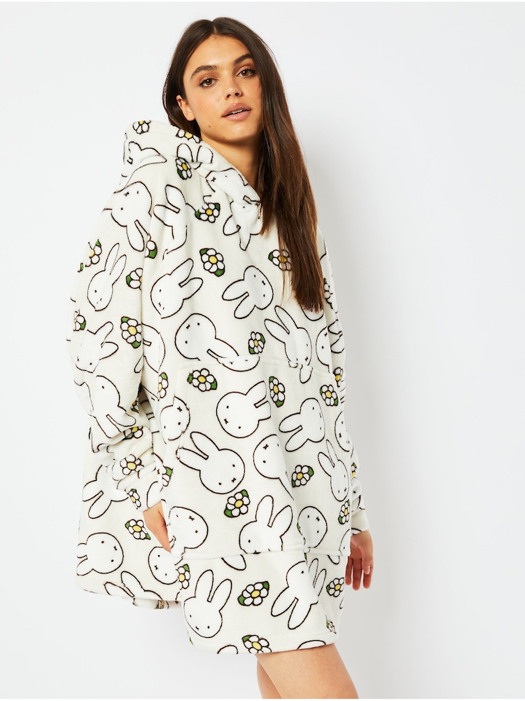 Skinnydip Miffy White Blanket Hoodie - Image 1 of 5