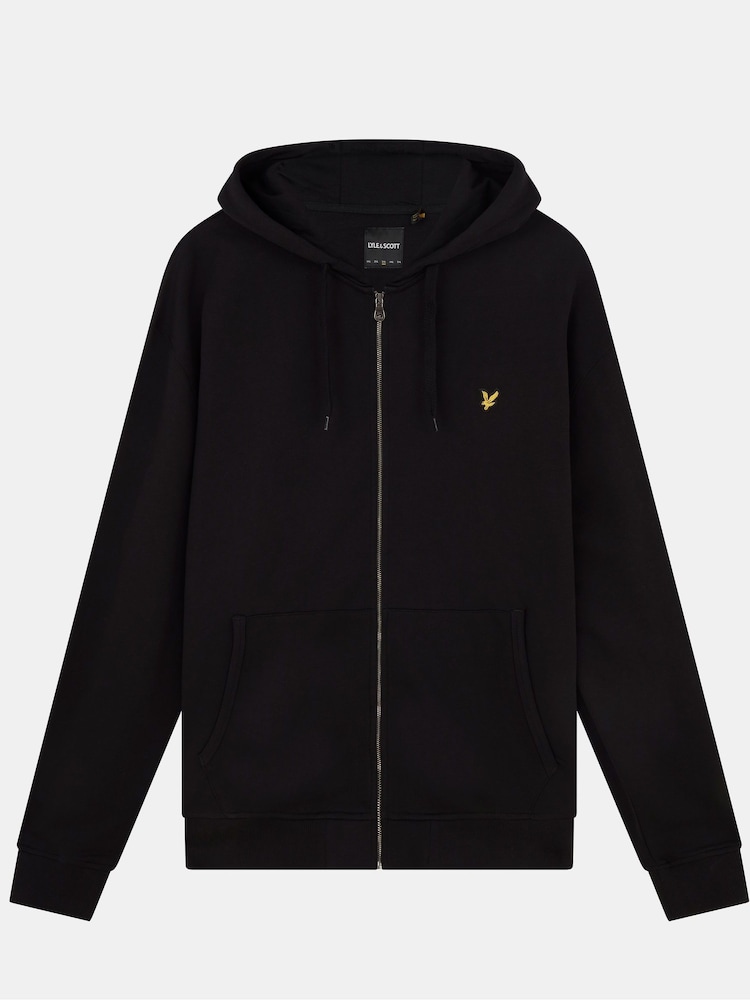 Lyle & Scott Black 100% Cotton Zip-Up Hoodie - Image 5 of 5 Lyle & Scott Black 100% Cotton Zip-Up Hoodie - Image 5 of 5