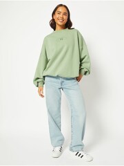 Skinnydip Oversized Green Mind Your Own Vibe Sweatshirt - Image 3 of 5