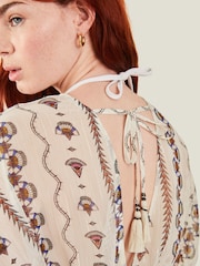 Accessorize Cream Metallic Fan Kaftan - Image 2 of 4
