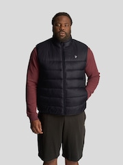 Lyle & Scott Black Wadded 100% Cotton Gilet - Image 1 of 5