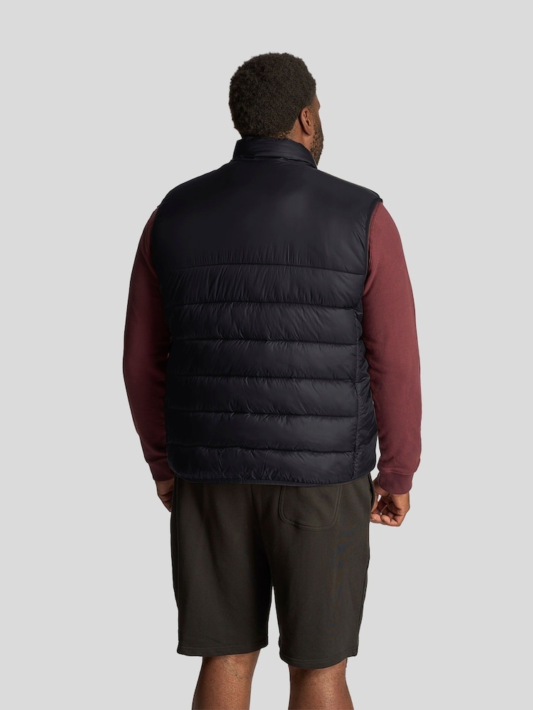 Lyle & Scott Black Wadded 100% Cotton Gilet - Image 2 of 5