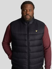 Lyle & Scott Black Wadded 100% Cotton Gilet - Image 4 of 5