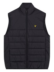 Lyle & Scott Black Wadded 100% Cotton Gilet - Image 5 of 5