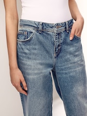 Dark Blue Baggy Wide Leg Jeans - Image 4 of 6