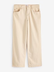 Ecru White Baggy Wide Leg Jeans - Image 4 of 5