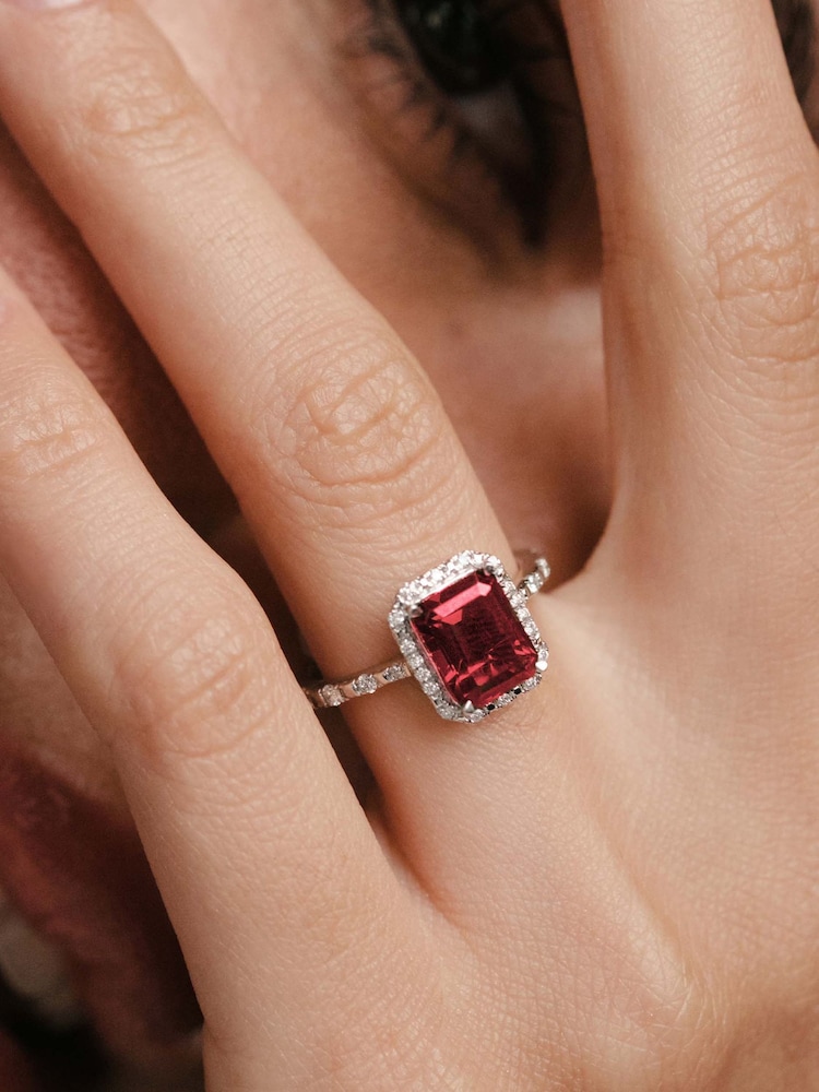 The Diamond Store Ruby Astra 2ct Lab Diamond Halo Ring - Image 2 of 7