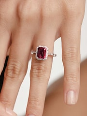 The Diamond Store Ruby Astra 2ct Lab Diamond Halo Ring - Image 4 of 7