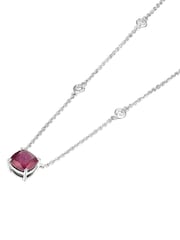 The Diamond Store Red Astra 2.00ct Lab Ruby And Diamond Solitaire Necklace - Image 2 of 6