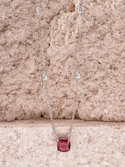 The Diamond Store Red Astra 2.00ct Lab Ruby And Diamond Solitaire Necklace - Image 5 of 6