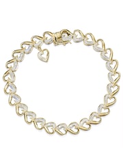 The Diamond Store White Diamond 18k Vermeil Heart Bracelet - Image 1 of 6