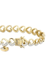 The Diamond Store White Diamond 18k Vermeil Heart Bracelet - Image 3 of 6