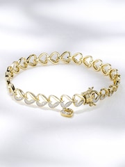 The Diamond Store White Diamond 18k Vermeil Heart Bracelet - Image 5 of 6