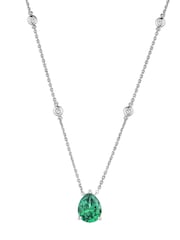 The Diamond Store Green 3.5ct Lab Diamond Pear Necklace - Image 3 of 7