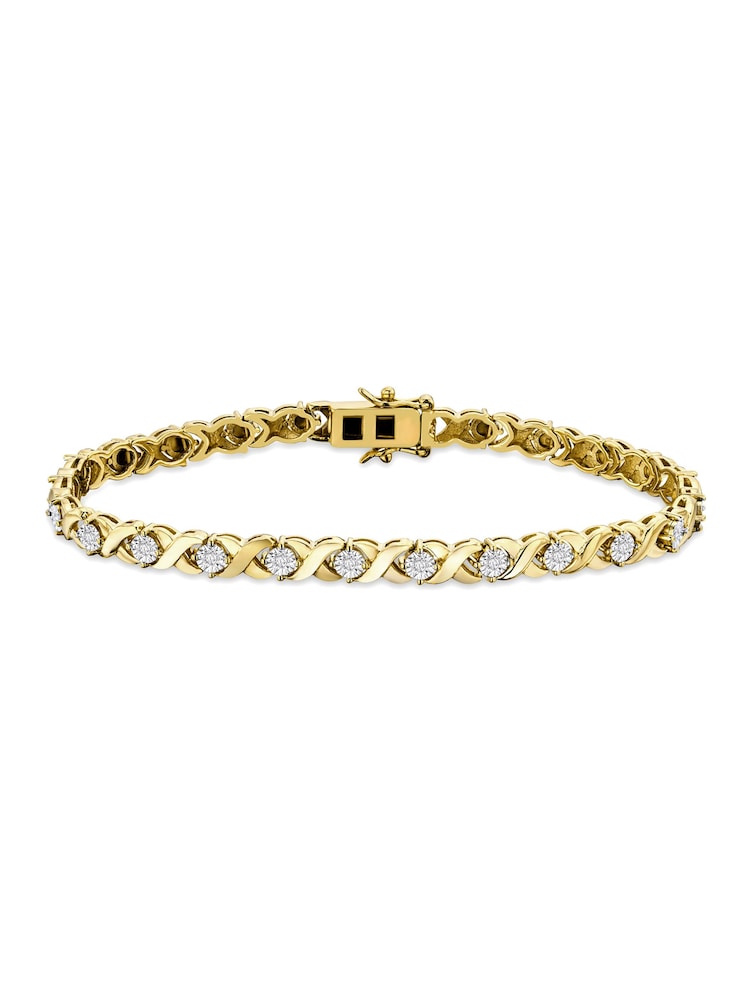 The Diamond Store White Diamond Kisses Bracelet Set - Image 1 of 7