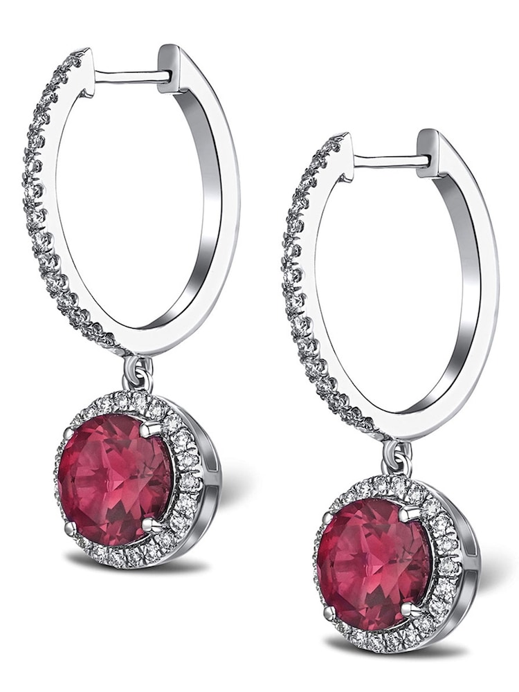 The Diamond Store Saphire Astra 7ct Lab Diamond Halo Earrings - Image 2 of 7