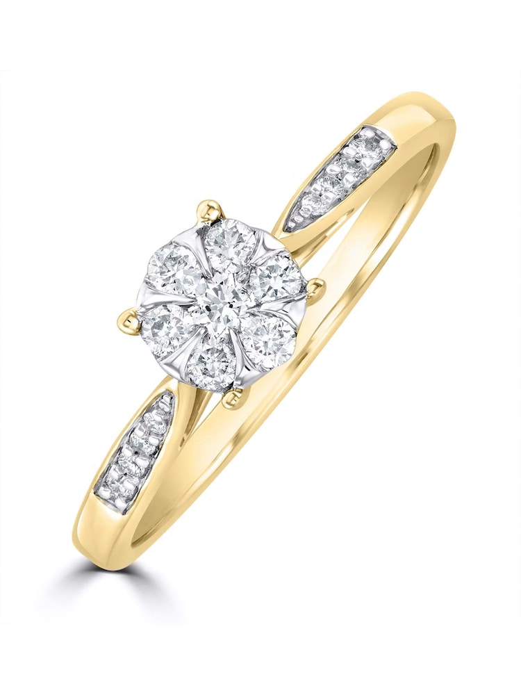 The Diamond Store White 0.25ct Lab Diamond Engagement Ring - Image 1 of 7 The Diamond Store White 0.25ct Lab Diamond Engagement Ring - Image 1 of 7