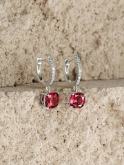 The Diamond Store Red Astra 4ct Lab Diamond Drop Earrings - Image 2 of 5