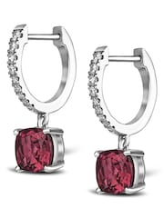 The Diamond Store Red Astra 4ct Lab Diamond Drop Earrings - Image 3 of 5
