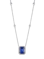 The Diamond Store Saphire Astra 2ct Lab Diamond Halo Necklace - Image 3 of 7
