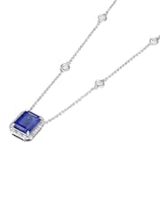 The Diamond Store Saphire Astra 2ct Lab Diamond Halo Necklace - Image 5 of 7