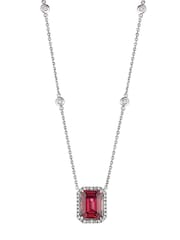 The Diamond Store Ruby Astra 2ct Lab Diamond Halo Necklace - Image 3 of 6