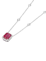 The Diamond Store Ruby Astra 2ct Lab Diamond Halo Necklace - Image 4 of 6