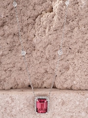 The Diamond Store Ruby Astra 2ct Lab Diamond Halo Necklace - Image 6 of 6