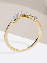The Diamond Store Gold 0.15ct 9k Lab Diamond Wishbone Ring - Image 2 of 6