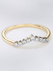 The Diamond Store Gold 0.15ct 9k Lab Diamond Wishbone Ring - Image 5 of 6