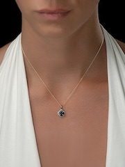 The Diamond Store Emerald 1.08ct Diamond 9k Gold Clover Necklace - Image 3 of 4