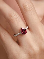 The Diamond Store Ruby Astra 2.3ct Lab Diamond Pear Cut Ring - Image 2 of 7