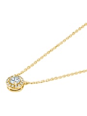 The Diamond Store White Gold 0.4ct Lab Diamond 9k Gold Halo Necklace - Image 4 of 6