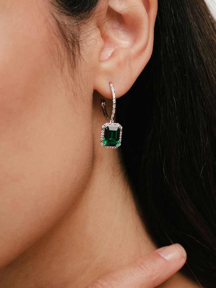 The Diamond Store Emerald Astra 4ct Lab Diamond Drop Earrings - Image 2 of 6