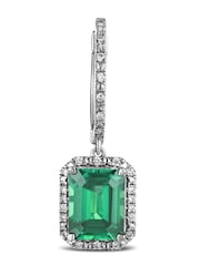 The Diamond Store Emerald Astra 4ct Lab Diamond Drop Earrings - Image 4 of 6