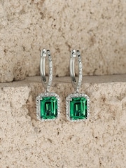 The Diamond Store Emerald Astra 4ct Lab Diamond Drop Earrings - Image 5 of 6