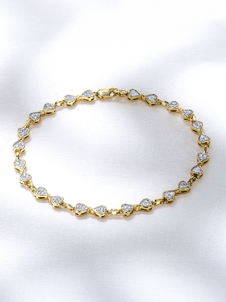 The Diamond Store White 0.25ct Diamond Heart Bracelet Set - Image 2 of 6