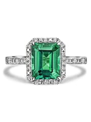 The Diamond Store Emerald Astra 2ct Lab Diamond Halo Ring - Image 3 of 5