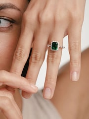 The Diamond Store Emerald Astra 2ct Lab Diamond Halo Ring - Image 6 of 7