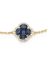 The Diamond Store Saphire 1.01ct Diamond 9k Gold Clover Bracelet - Image 2 of 3