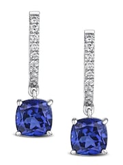 The Diamond Store Blue Astra 4ct Lab Diamond Drop Earrings - Image 1 of 5