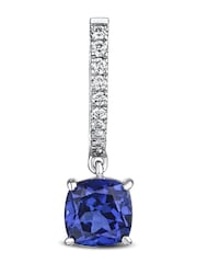 The Diamond Store Blue Astra 4ct Lab Diamond Drop Earrings - Image 4 of 5
