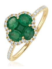 The Diamond Store Green Alegria 1.06ct Emerald and Diamond Ring - Image 1 of 6
